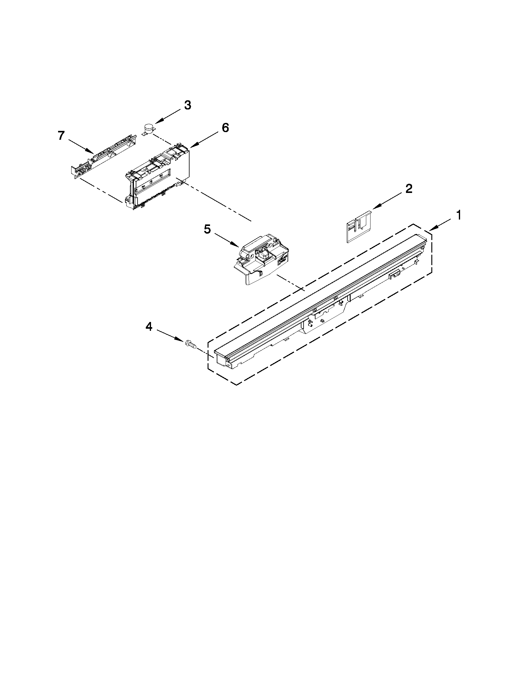 Control panel and latch parts