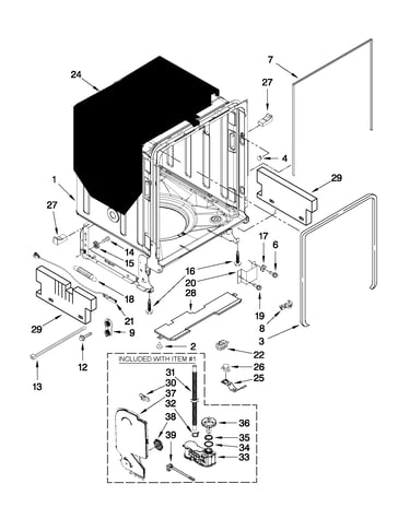 Tub and frame parts