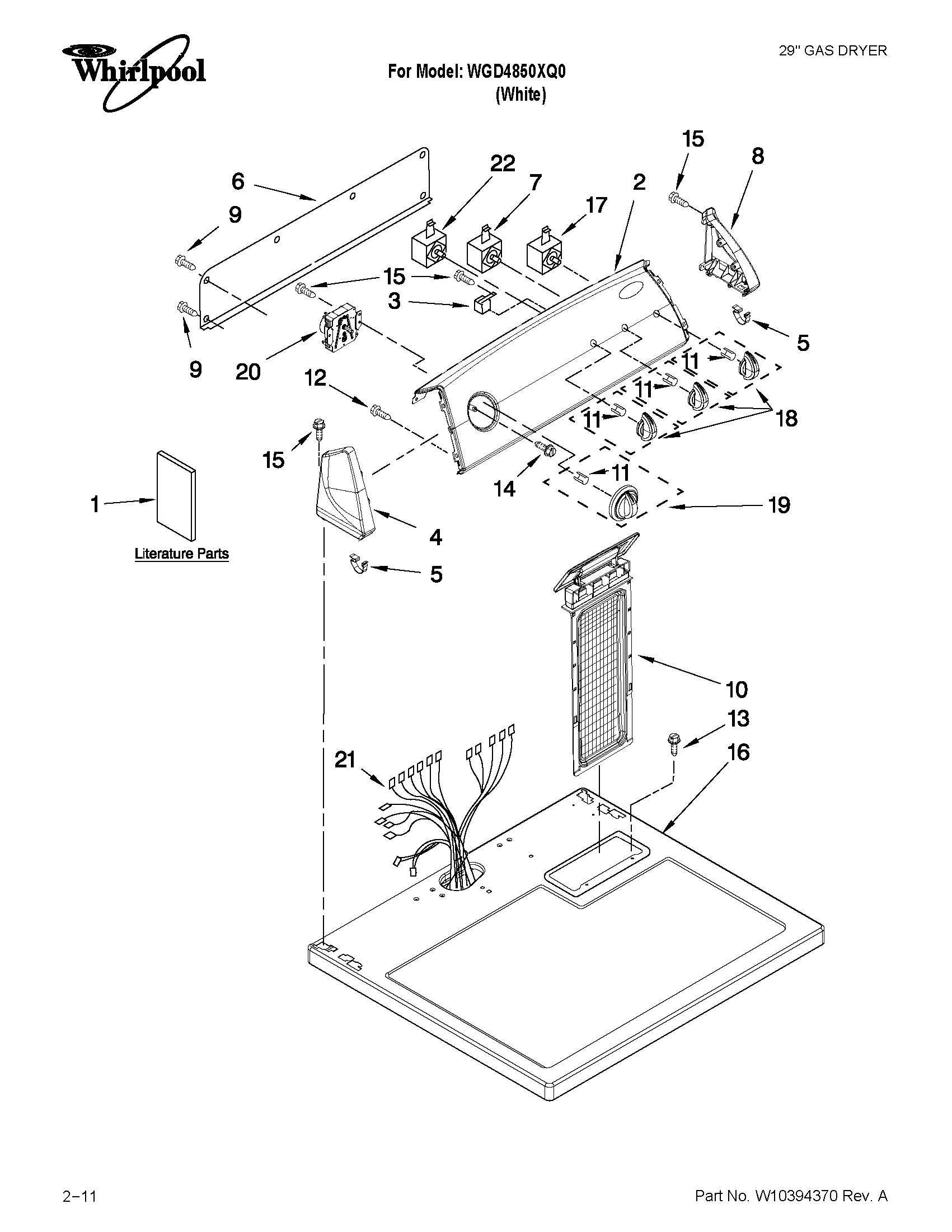 Top and console parts