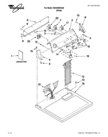 Top and console parts