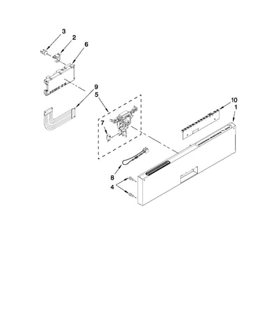Control panel and latch parts