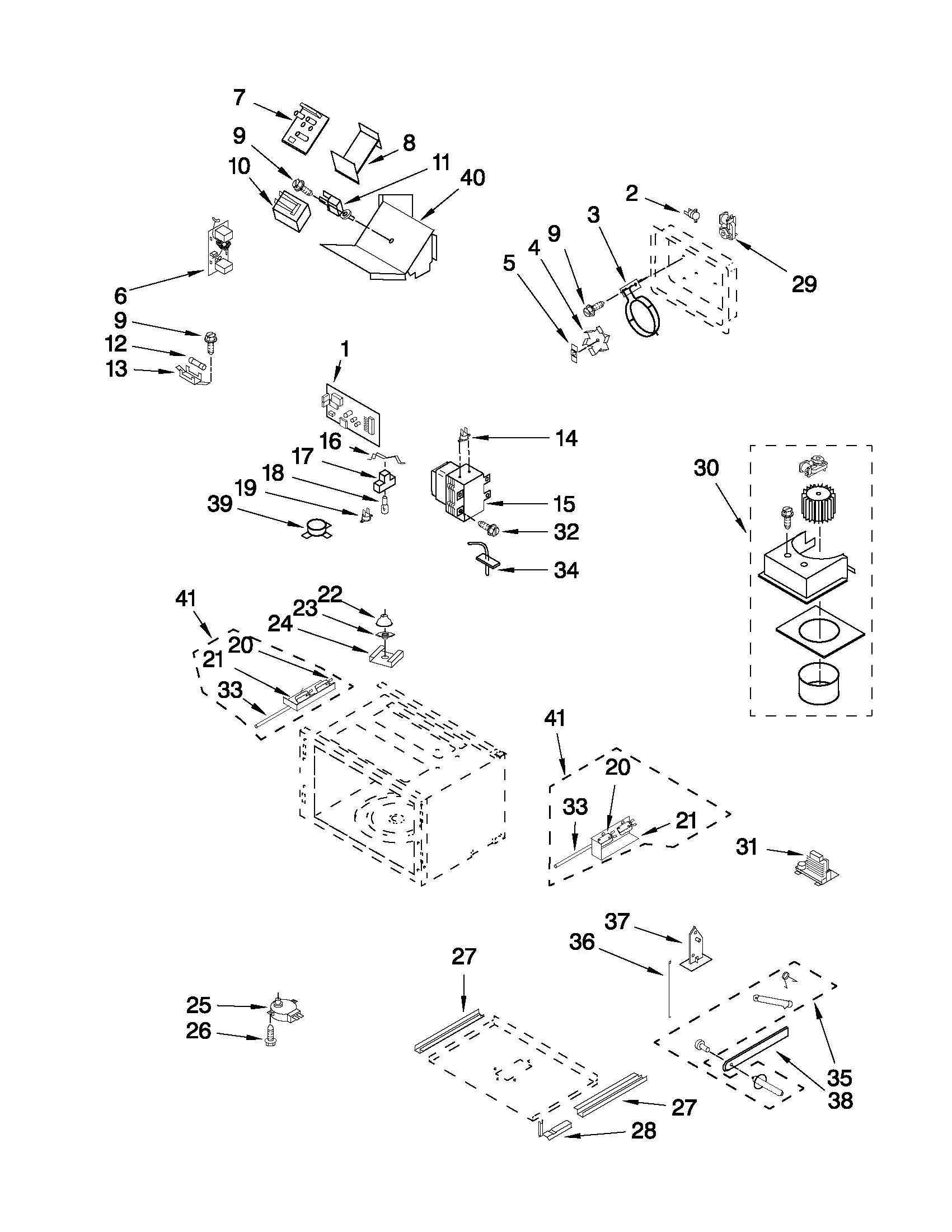 CABINET AND STIRRER PARTS