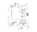 KitchenAid KUDE20IXWH1 pump, washarm and motor parts diagram