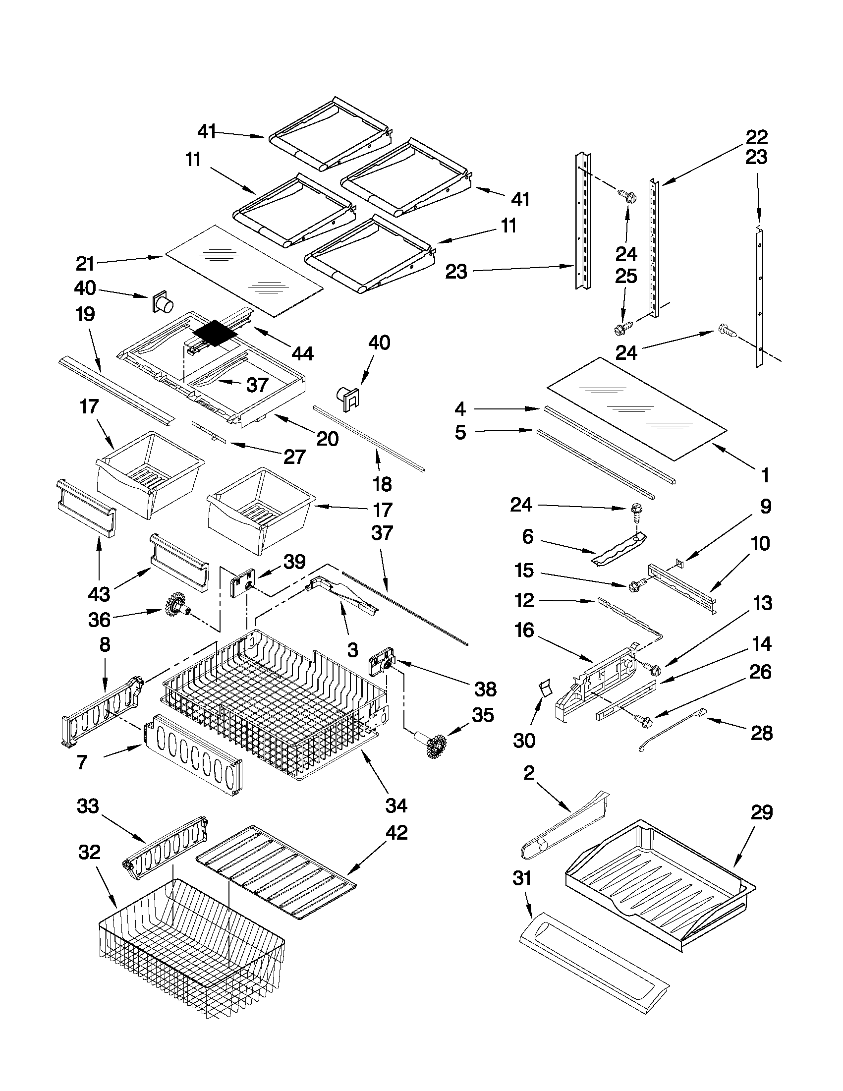 Shelf parts