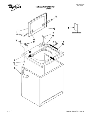 Top and cabinet parts