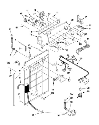 Controls and rear panel parts