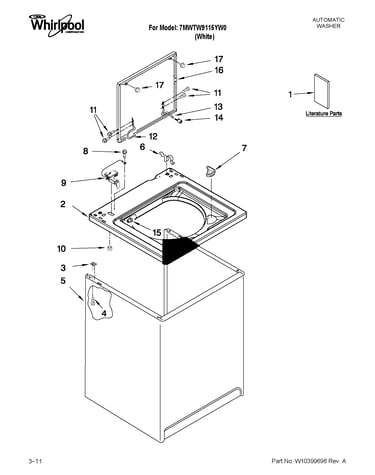 Top and cabinet parts
