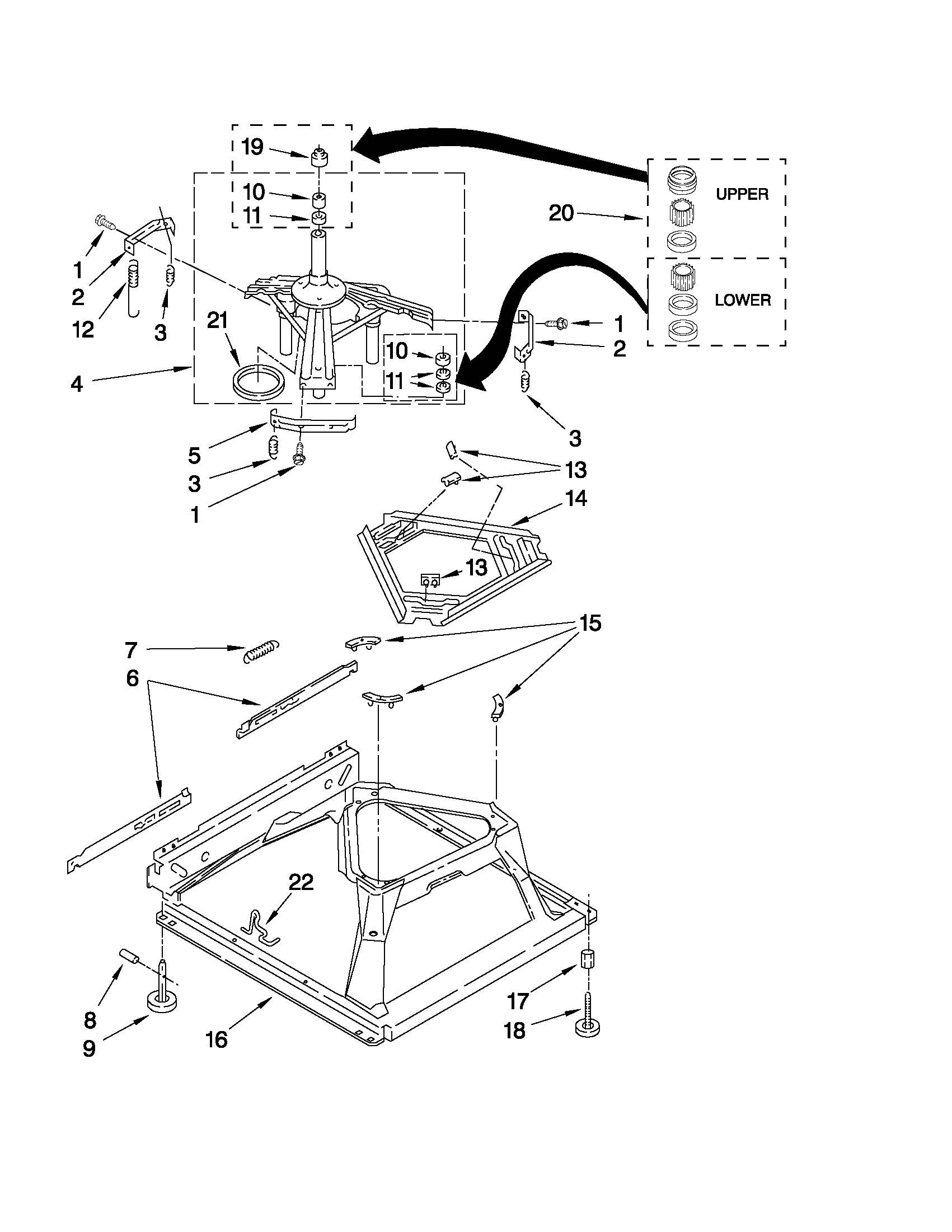 Machine base parts