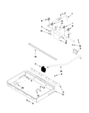 Burner box, gas valves, and switches