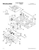 Cooktop, burner and grate parts