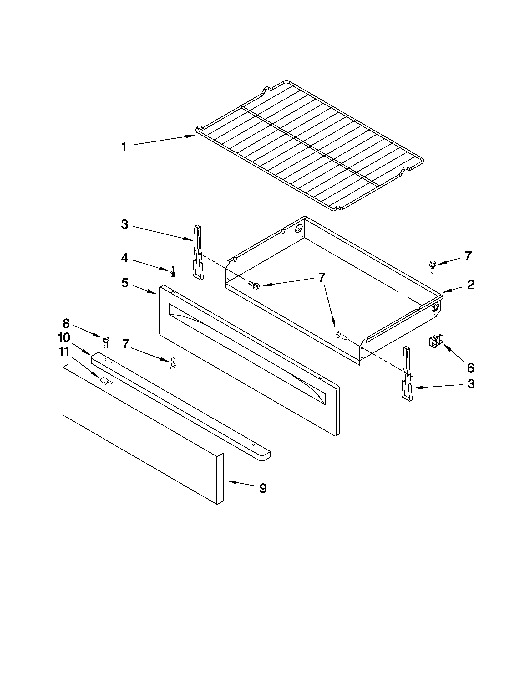 Drawer & broiler parts