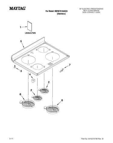 Cooktop parts