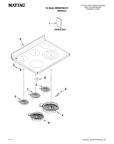 Cooktop parts