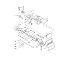 Maytag MSD2573VEB01 motor and ice container parts diagram