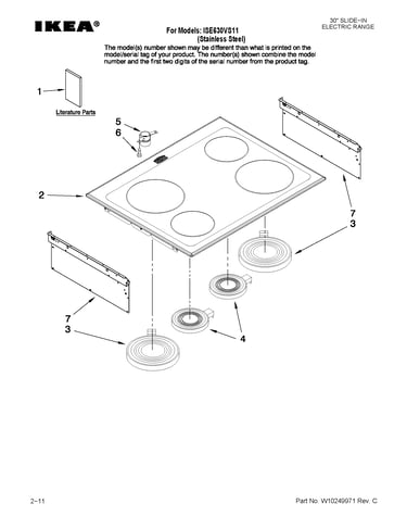 Cooktop parts