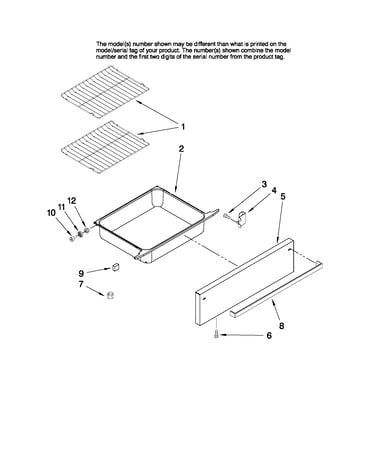 Drawer and rack parts