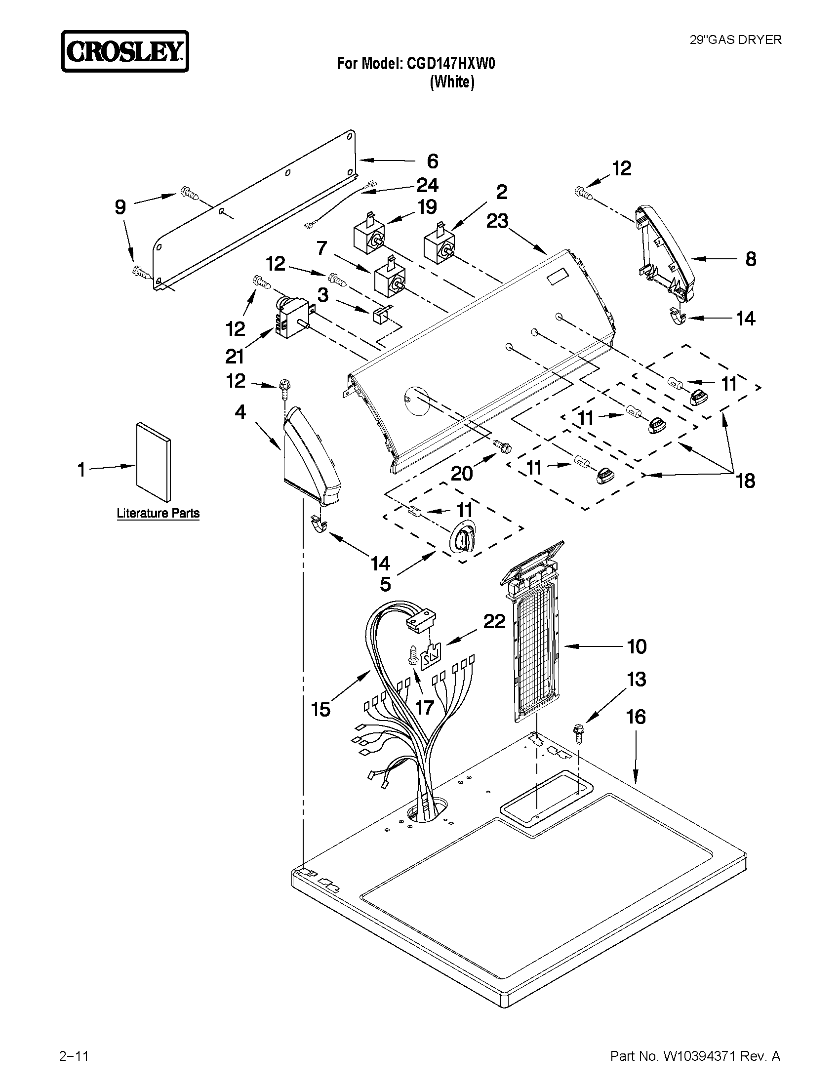 Top and console parts