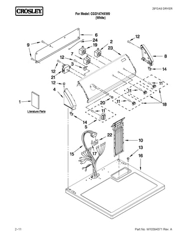 Top and console parts