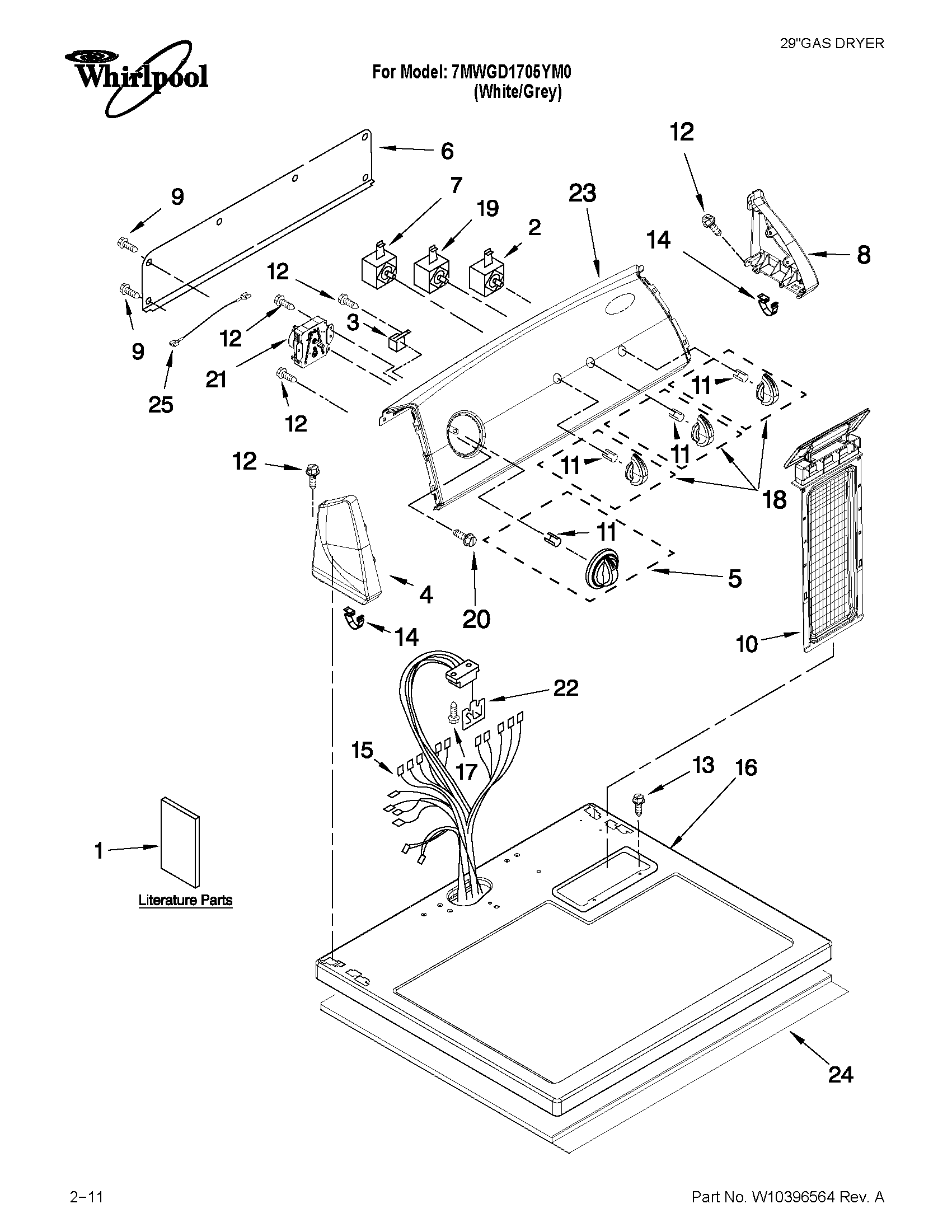 Top and console parts