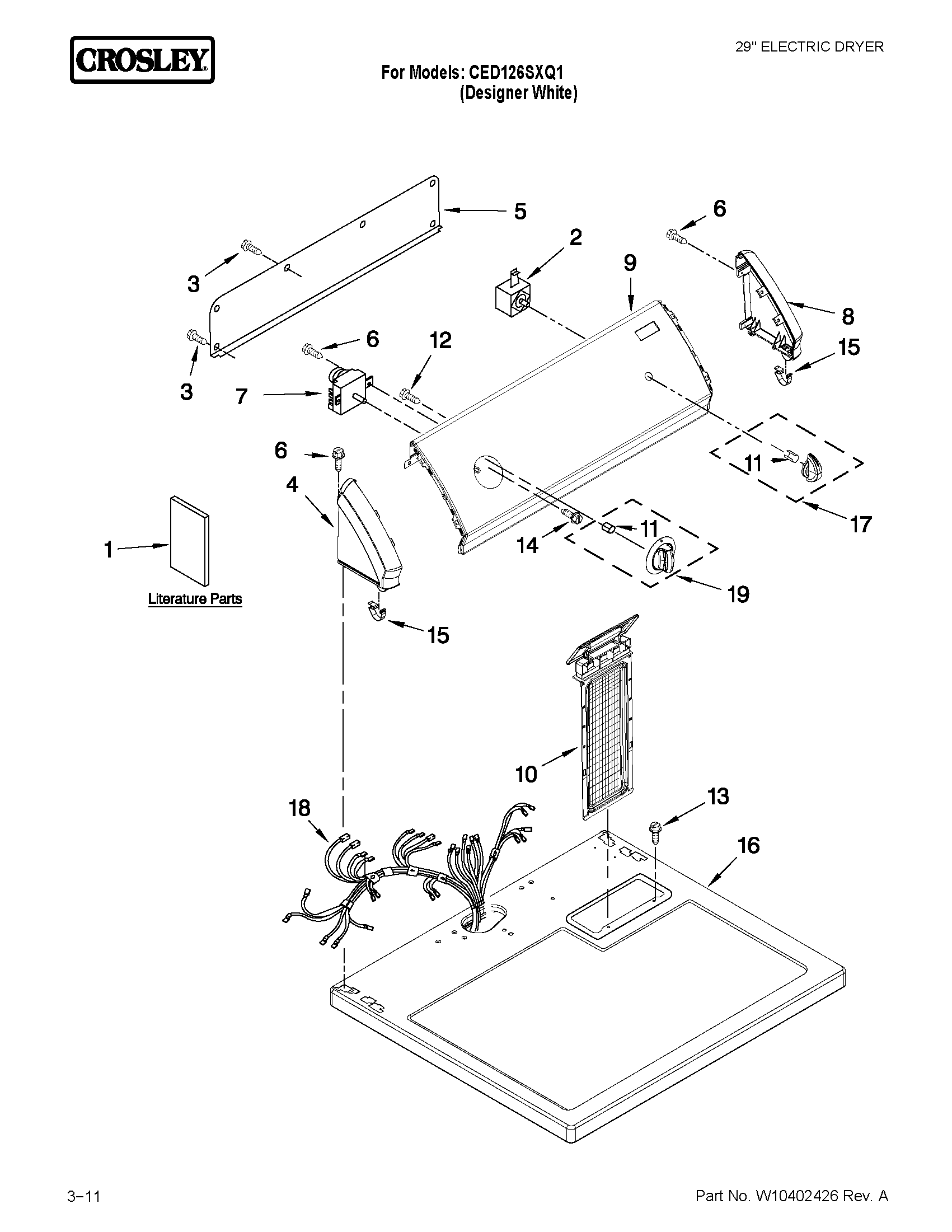 Top and console parts