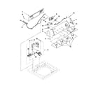 Whirlpool 7MWTW1950YW0 console and water inlet parts diagram