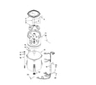 Whirlpool 7MWTW1950YW0 basket and tub parts diagram