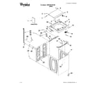 Whirlpool 7MWTW5700YW0 top and cabinet parts diagram
