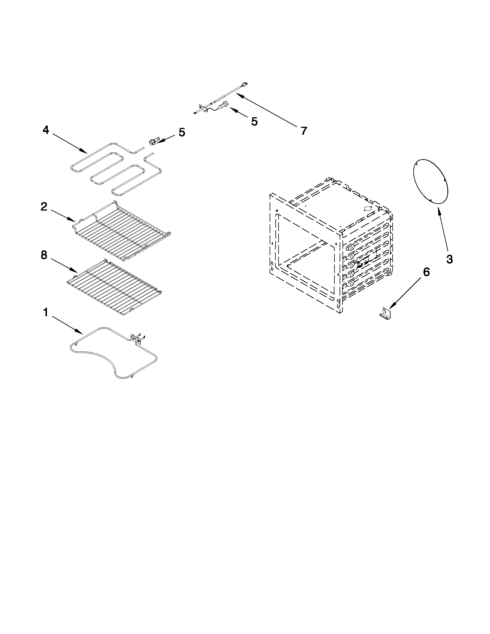 Internal oven parts