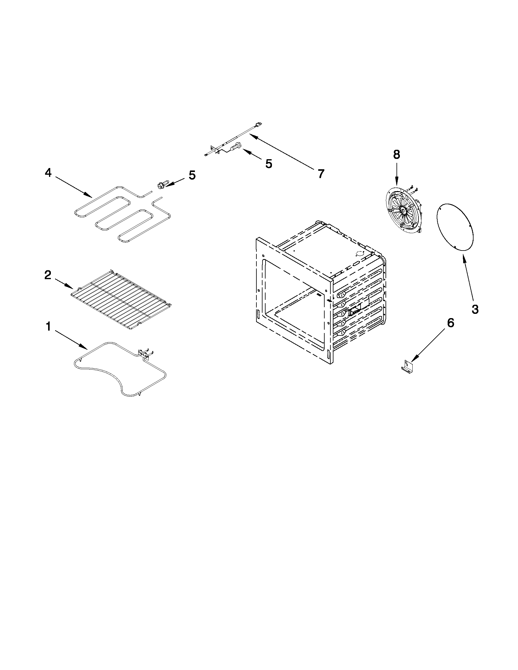 Internal oven parts