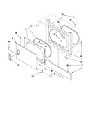 Dryer front panel and door parts