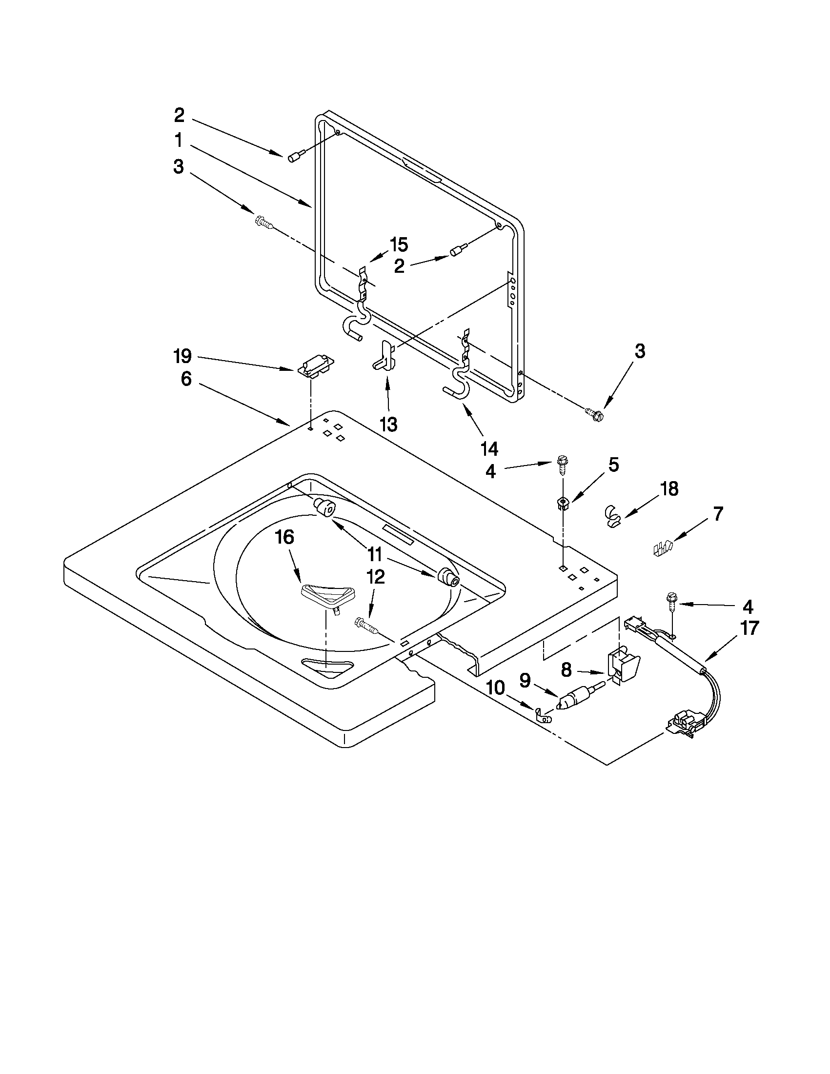 WASHER TOP AND LID PARTS