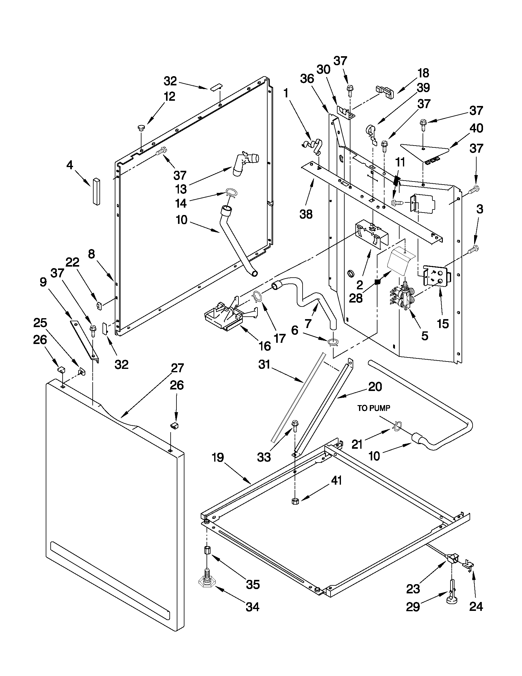 WASHER CABINET PARTS