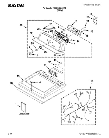 Top and console parts