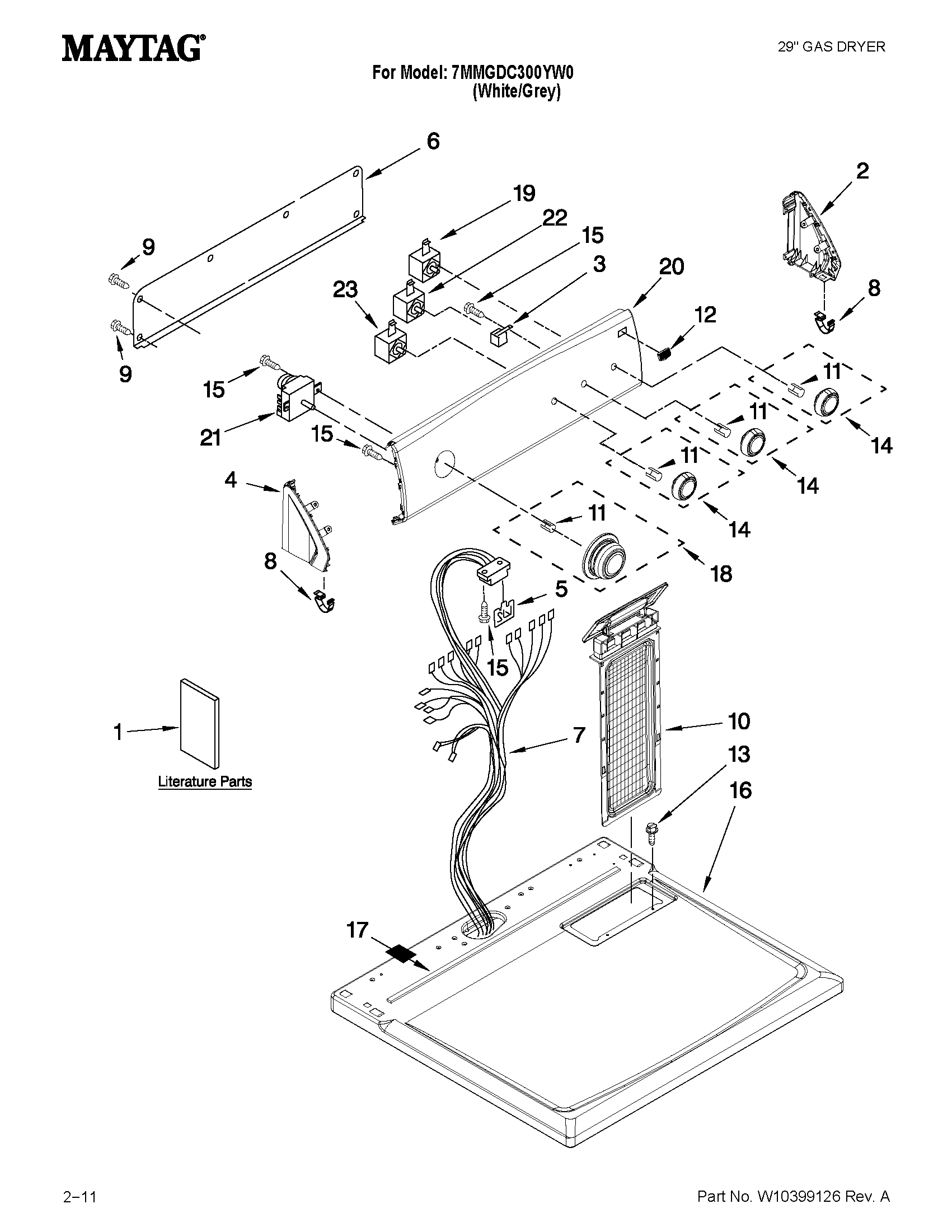Top and console parts