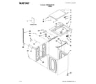 Maytag 7MMVWC400YW0 top and cabinet parts diagram