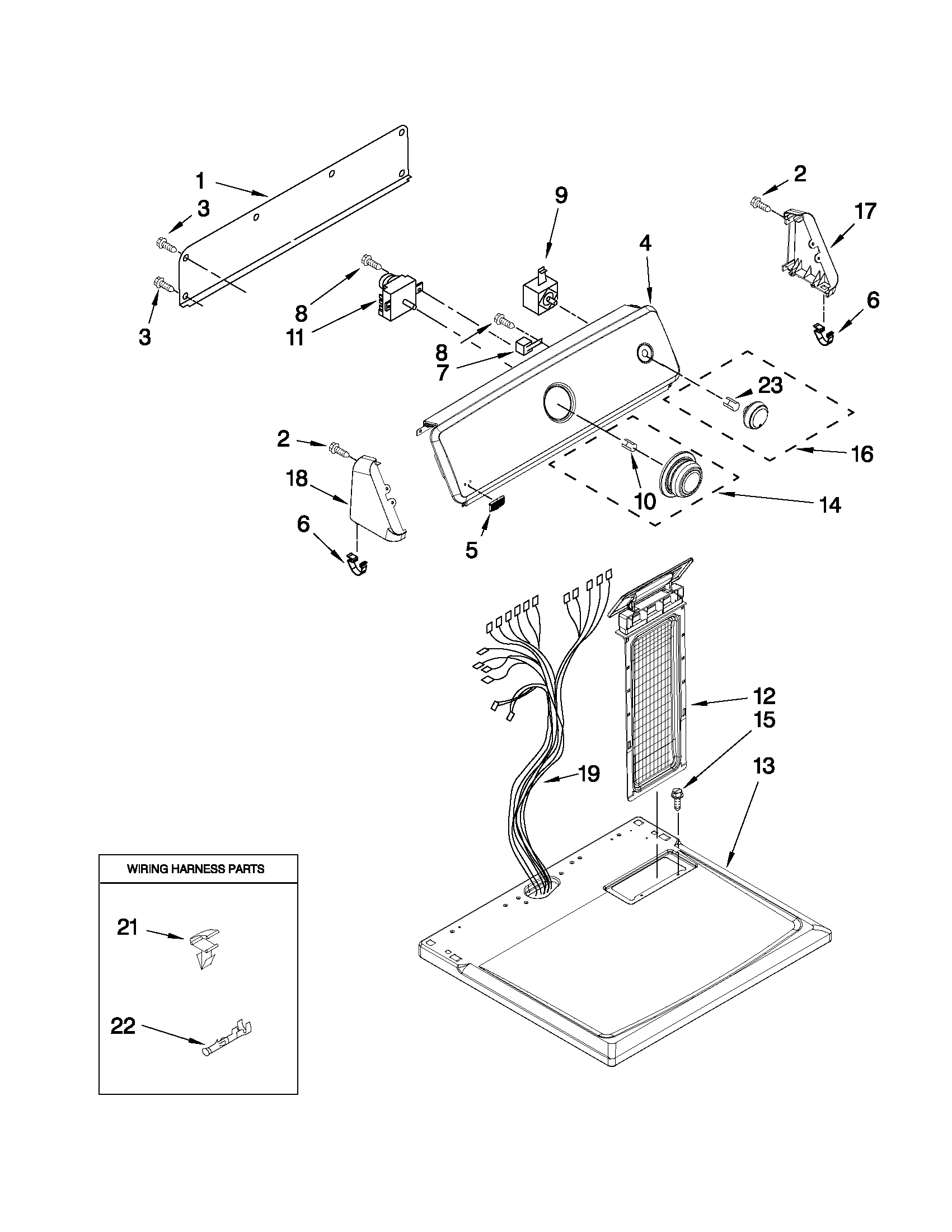 Top and console parts