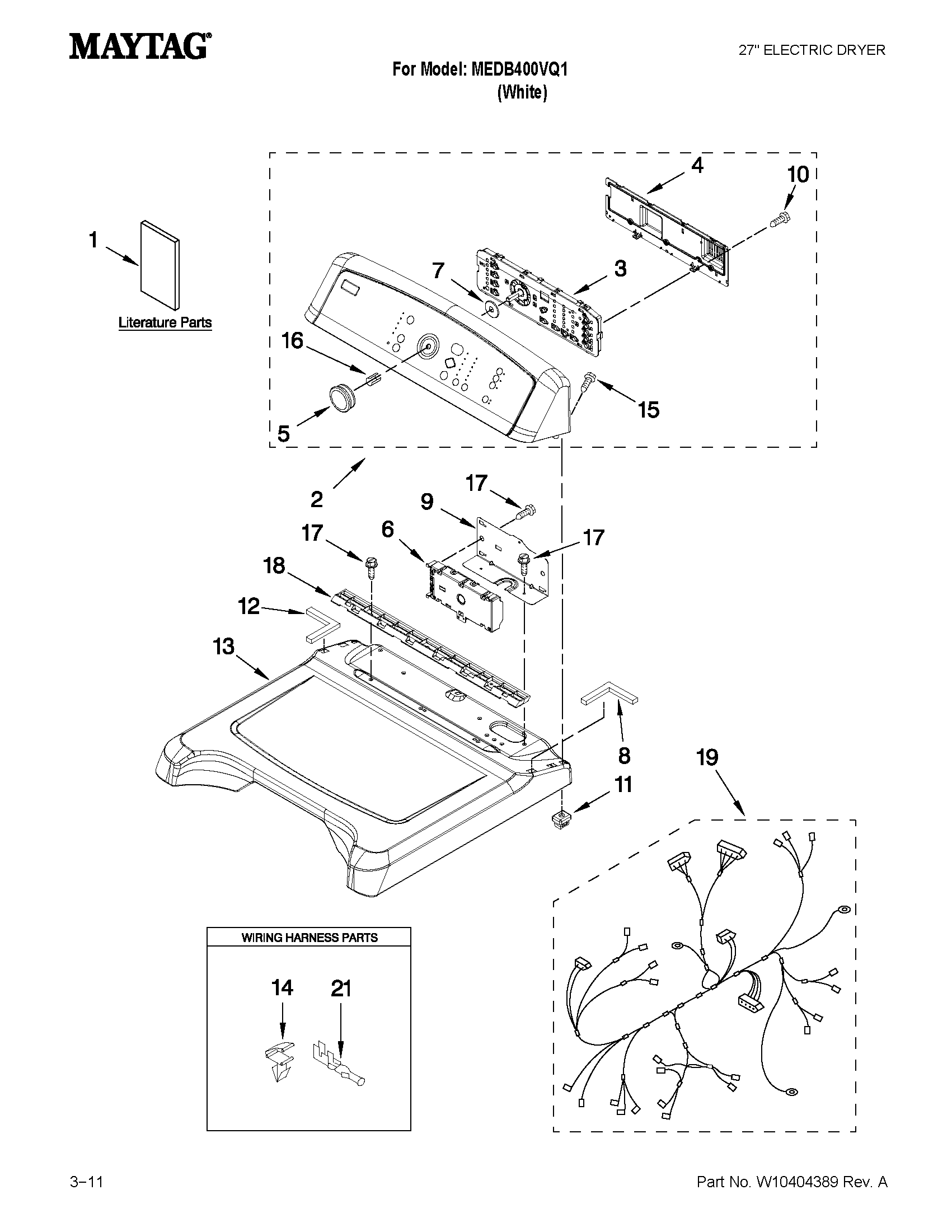Top and console parts