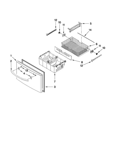 Freezer door parts
