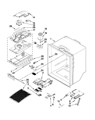 Refrigerator liner parts