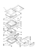 Refrigerator shelf parts