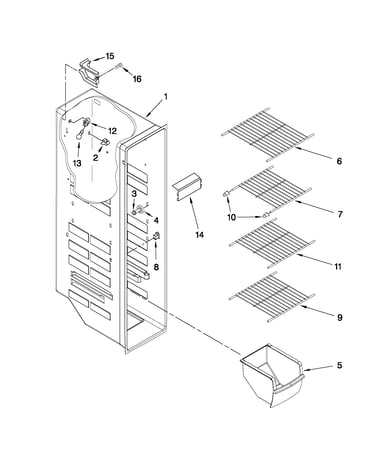 Freezer liner parts