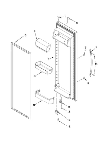 Refrigerator door parts