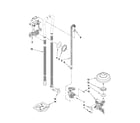 KitchenAid KUDC10IXBL1 fill, drain and overfill parts diagram