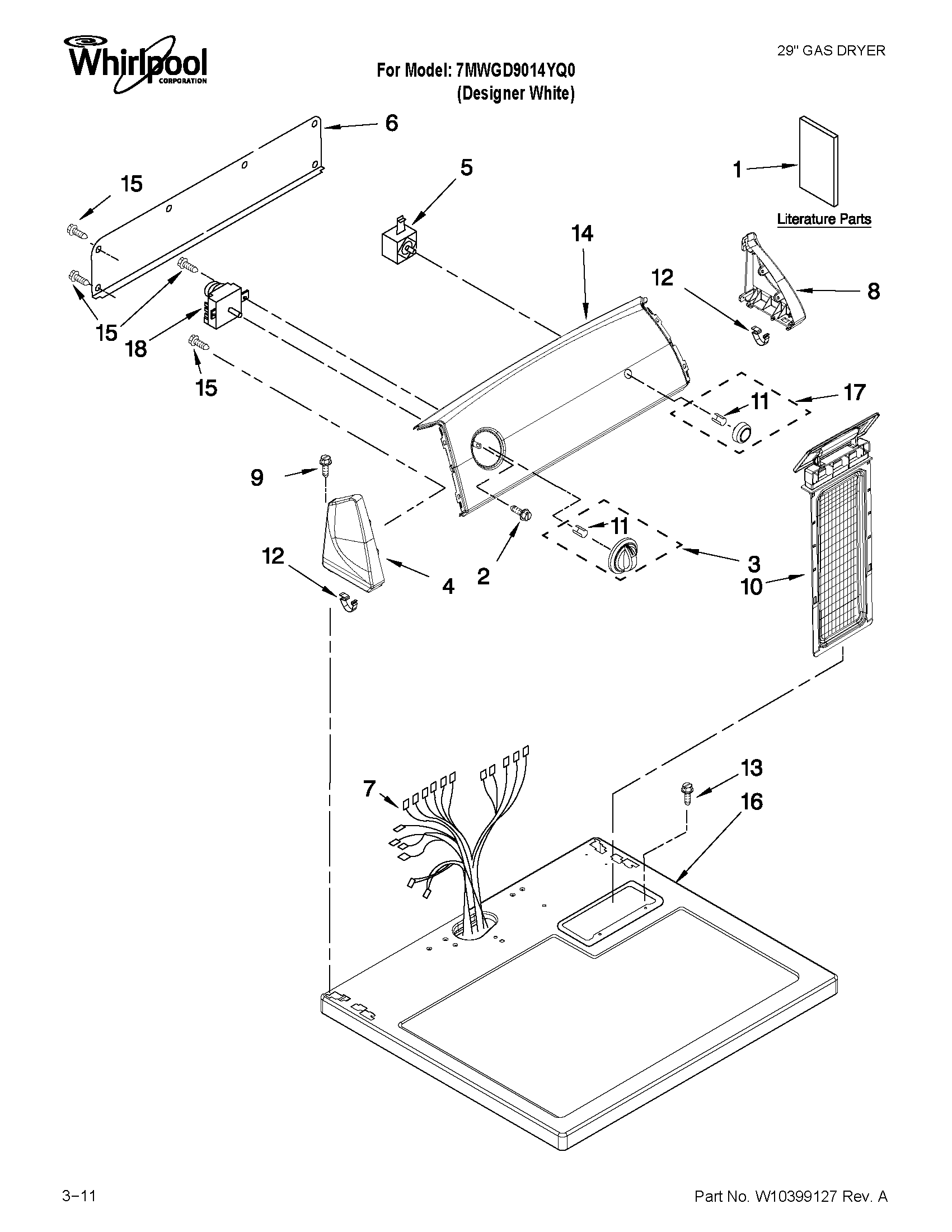 Top and console parts