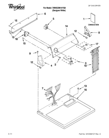 Top and console parts