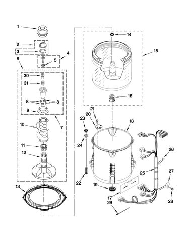 Basket and tub parts
