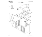 Whirlpool WTW4850XQ0 top and cabinet parts diagram