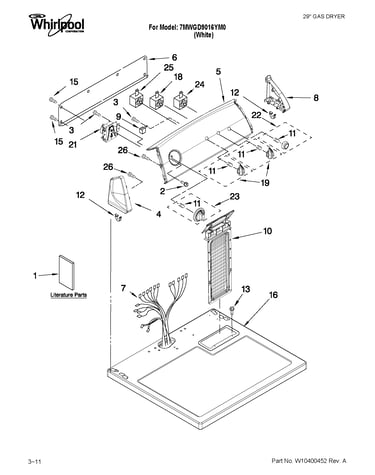 Top and console parts