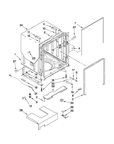 Tub and frame parts