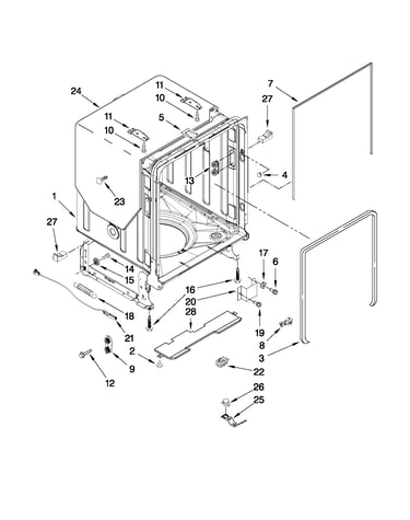 Tub and frame parts